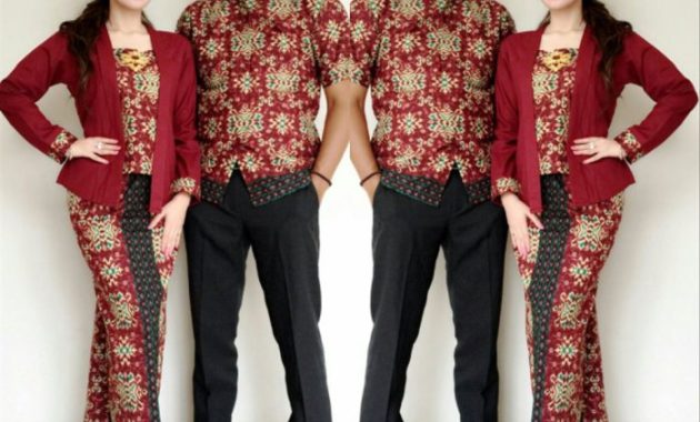 Contoh desain baju batik couple