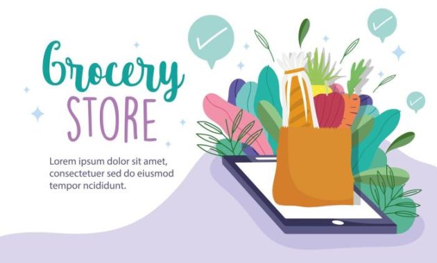 Banner grocery behance